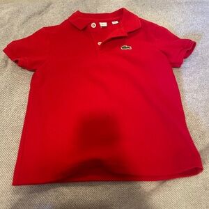 Toddler boys Lacoste red polo shirt